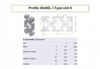 Alumínium Profil 30x60 slot 6